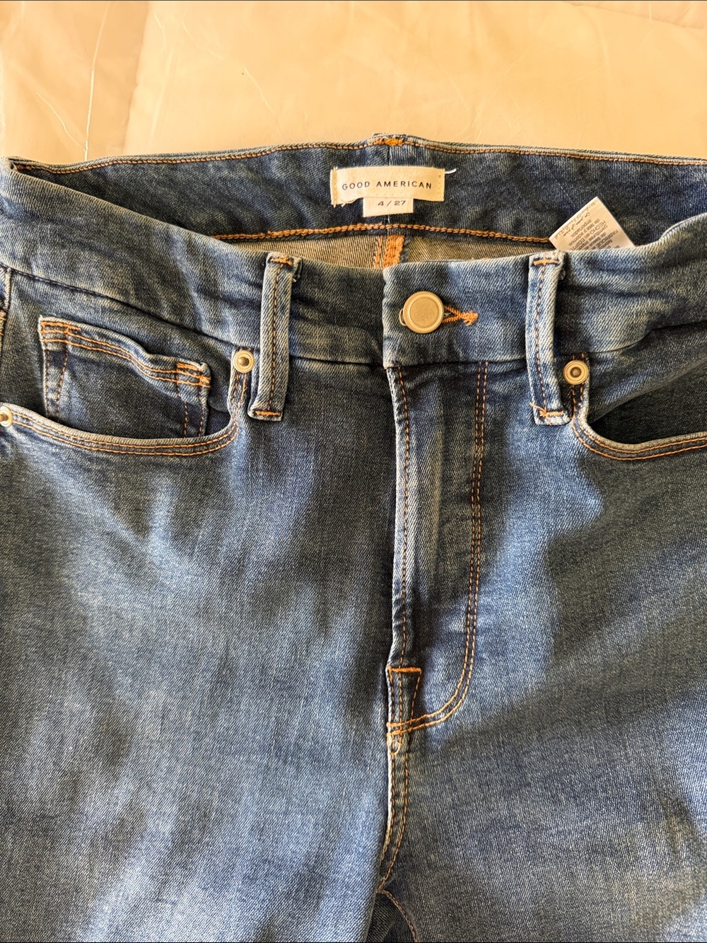Good American Blue High-Rise Flare Jeans GoodLegs flare